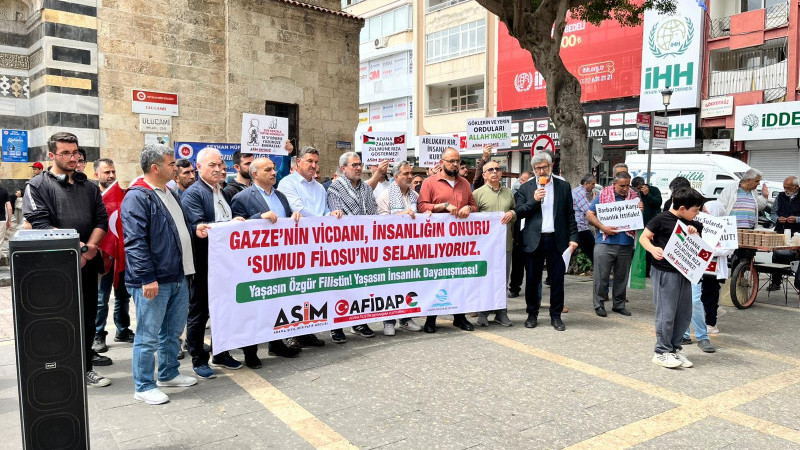 ADANA'DA STK'LARDAN İSRAİL'E 'SUMUD FİLOSU' TEPKİSİ