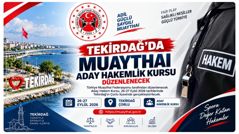 Tekirdağ’da Muaythai Aday Hakem Kursu Düzenlenecek