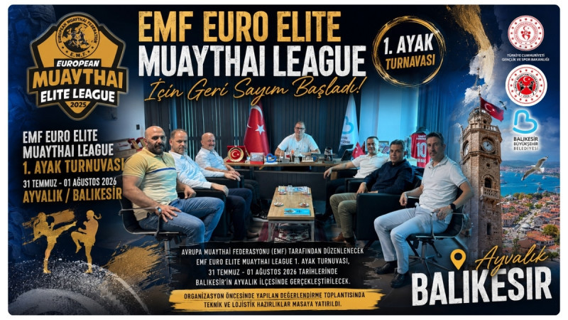 EMF Euro Elite Muaythai League 1. Ayak Turnuvası Ayvalık'ta Düzenlenecek