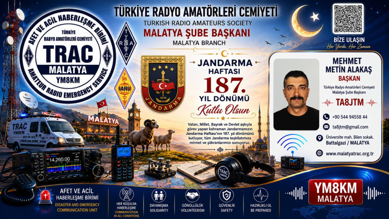 TRAC Malatya Şube Başkanı Alakaş’tan Jandarma Haftası Mesajı